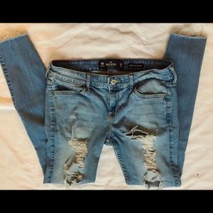 Low Rise Super Skinny Destroyed Hollister Jeans 11